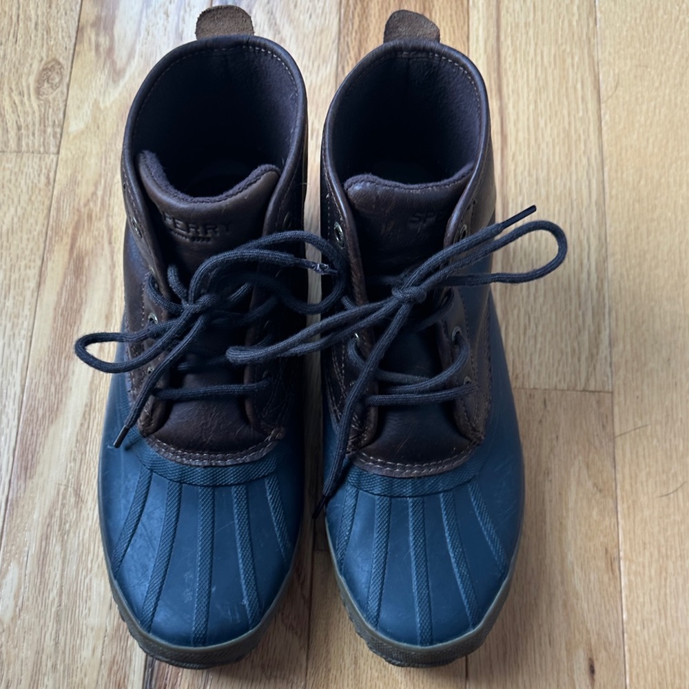 Sperry Men's Navy and Brown Duck Boots